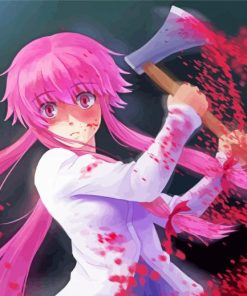 Yuno Gasai Future Diary paint by number