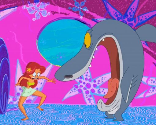 Zig And Sharko Animated Series paint by number