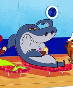 Zig And Sharko Cartoon paint by number