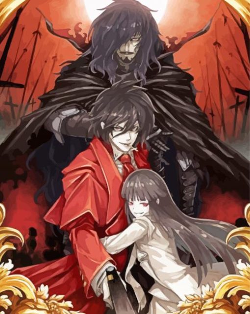 Alucard Hellsing Manga Series paint by number