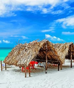 Beautiful Beach In Cartagena Paint by number