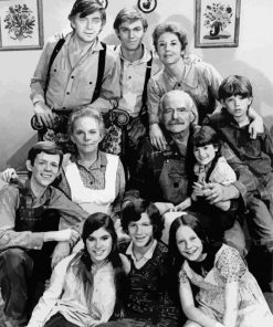 Black And White The Waltons paint by number