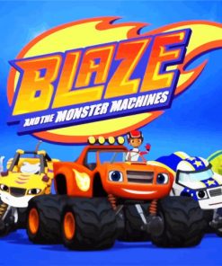 Blaze And The Monster Machines Poster paint by number