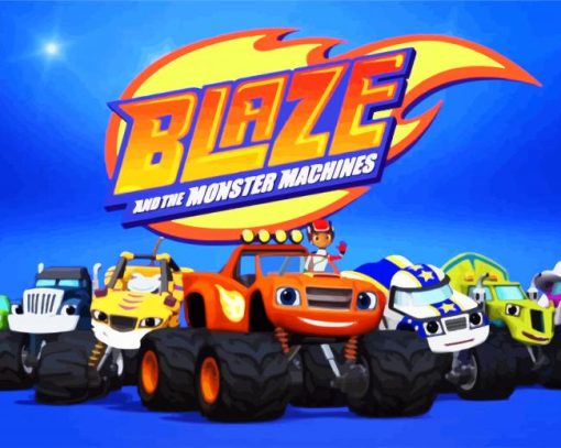 Blaze And The Monster Machines Poster paint by number