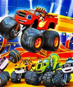 Blaze And The Monster Machines Cartoon paint by number