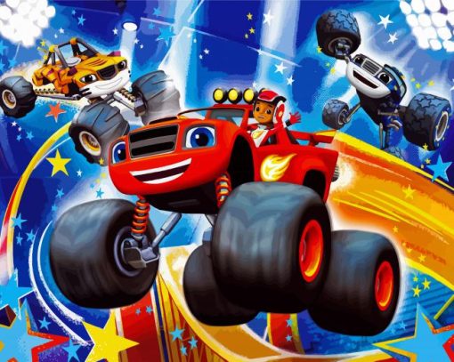 Blaze And The Monster Machines paint by number