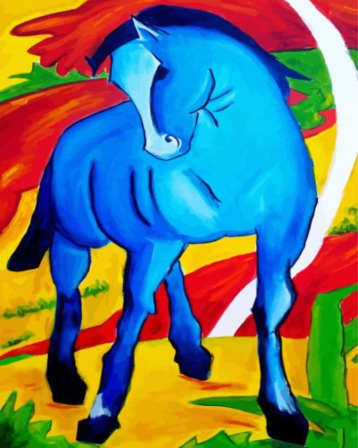 Blue Horse Art paint by number