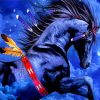 Blue Horse paint by number