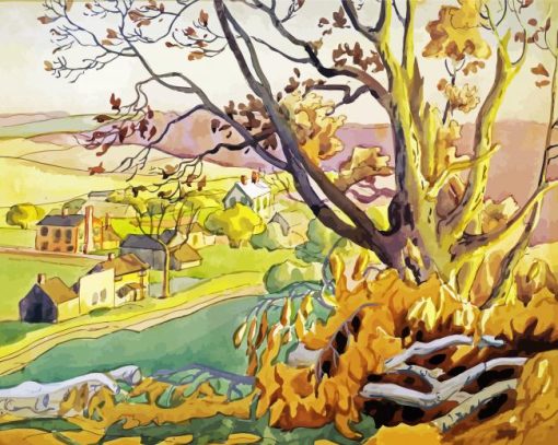 Charles Burchfield Landscape paint by number