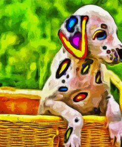 Colorful Dalmatian Art paint by number