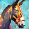 Colorful Mule Head By Susan Elizabeth paint by number