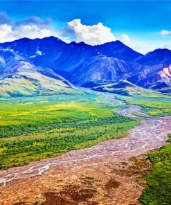 Denali National Park Alaska paint by number