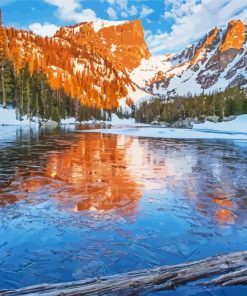 Dream Lake National Park In Colorado paint by number