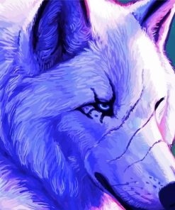 Galaxy Anime Wolf paint by number