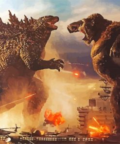 Godzilla Vs kong paint by number