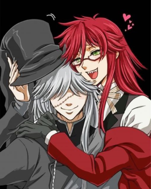 Grell Sutcliff And Sebastian paint by number