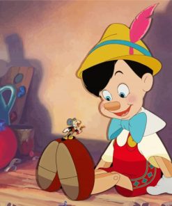 Jiminy Cricket And Pinocchio paint by number