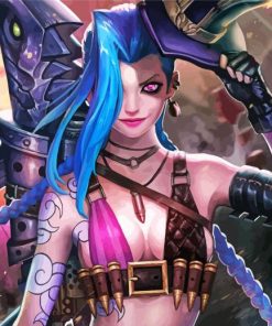 Jinx League Of Legends Video Game paint by number