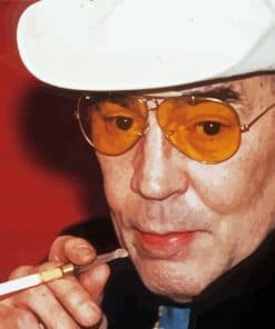 Journalist Hunter S Thompson paint by number