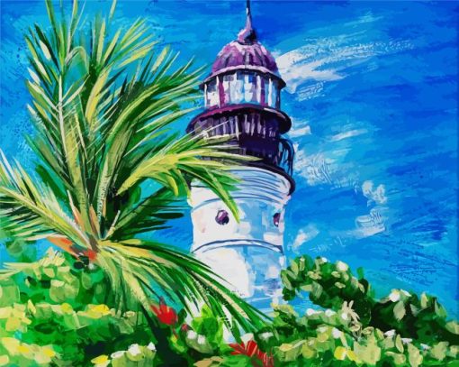 Key West Lighthouse By Alan Metzger paint by number