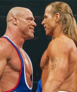 Kurt Angle Vs Shawn Michaels paint by number