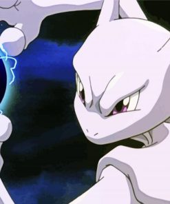 Mewtwo Pokemon Movie paint by number