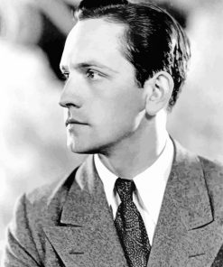 Monochrome Fredric March paint by number