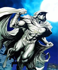 Moon knight Hero paint by number