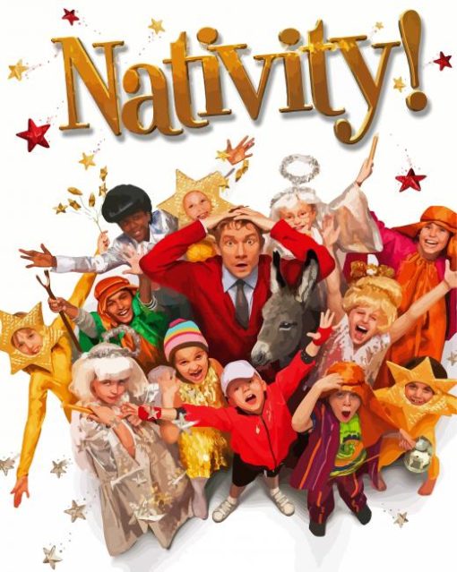 Nativity Movie Poster paint by number