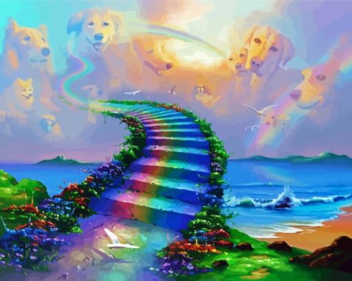 Over The Rainbow Bridge paint by number