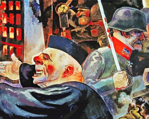 Pillars Of Society By George Grosz paint by number