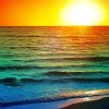 Rainbow Sunset Beach paint by number