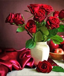 Red Roses And Apples paint by numbers