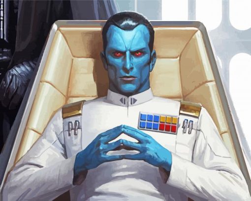 Star Wars Character Grand Admiral Thrawn paint by number