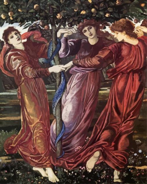 The Garden Of The Hesperides By Edward Burne Jones paint by number