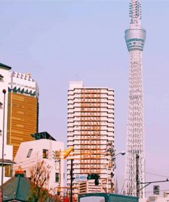 Tokyo Skytree Japan paint by number