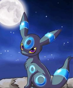 Umbreon Pokemon At Night paint by number