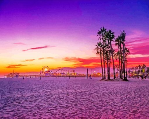 Venice Beach Sunset paint by number