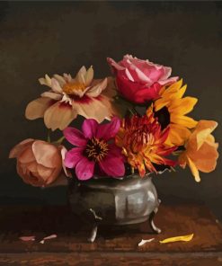 Vintage Flowers paint by numbers