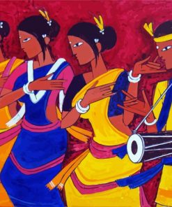 Abstract Indian Women paint by number