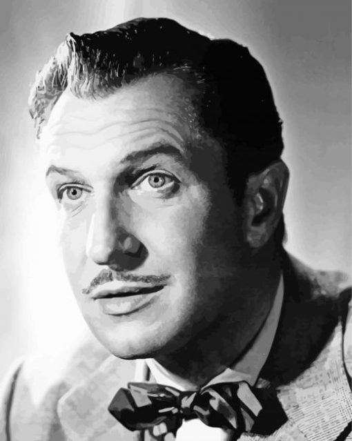 Actor Vincent Price paint by number