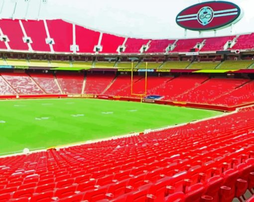 Aesthetic Arrowhead Stadium paint by number