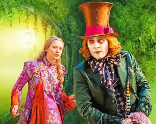 Alice Through The Looking Glass Movie Characters paint by number