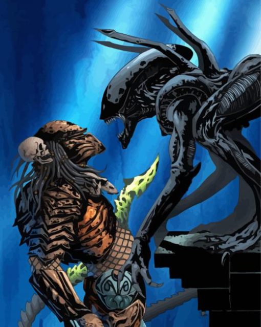 Alien Vs Predator Art paint by number