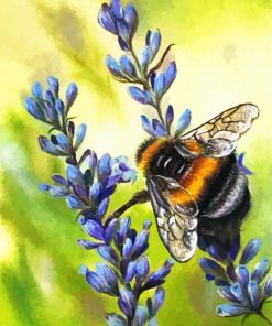 Bee And Flower Art paint by number