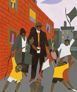 Blind Beggars By Jacob Lawrence paint by number