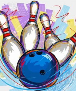 Bowling Illustration paint by number