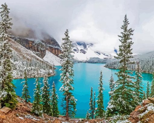 Canada Banff In Winter paint by number