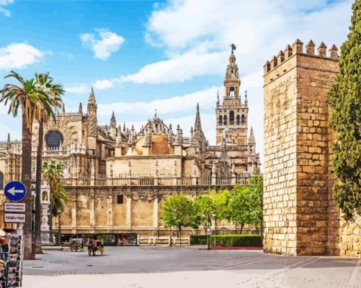 Catedral De Sevilla Andalucia paint by number