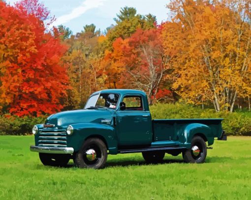 Chevy 1950 Pick Up paint by number